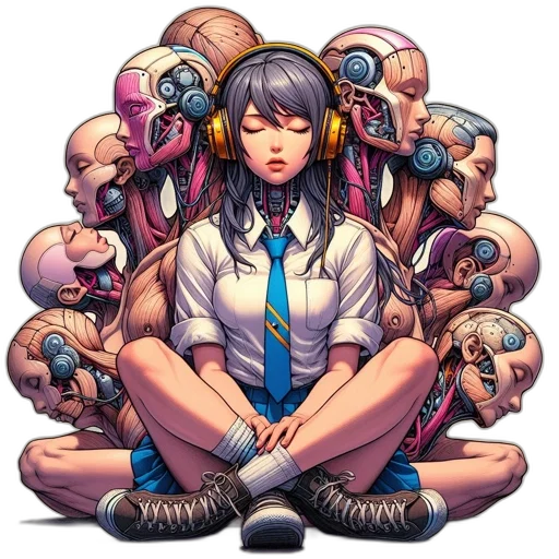 robot, staff, creature, face transparent PNG cut-out