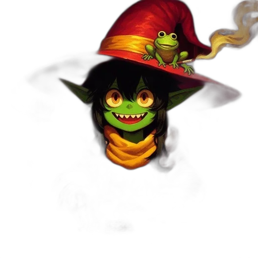 hat, mask, staff, dragon transparent PNG cut-out