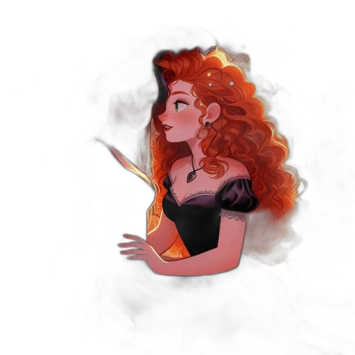 dress, fantasy art, concept art, comic book art transparent PNG cut-out