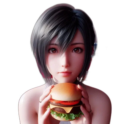 food, face, robot, 3d render transparent PNG cut-out