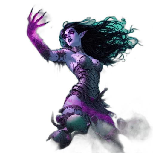 concept art, fantasy art, comic book art, cyberpunk transparent PNG cut-out
