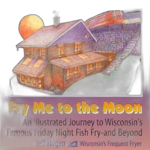 night, fry, moon, illustrated transparent PNG cut-out