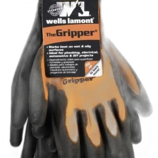 pair, black, orange, gloves transparent PNG cut-out