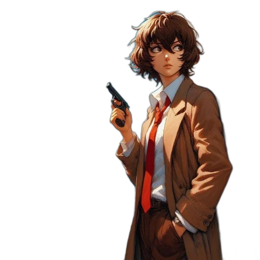jacket, staff, weapon, umbrella transparent PNG cut-out