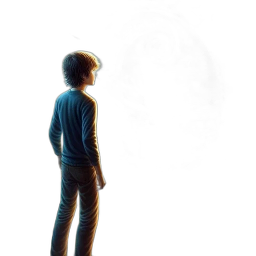 robot, jacket, staff, creature transparent PNG cut-out