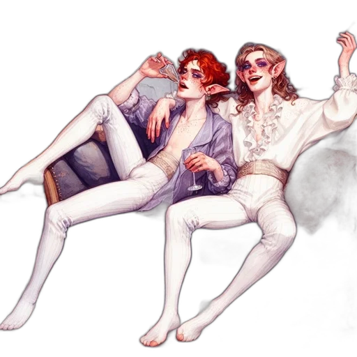 concept art, watercolor, fantasy art, vaporwave transparent PNG cut-out