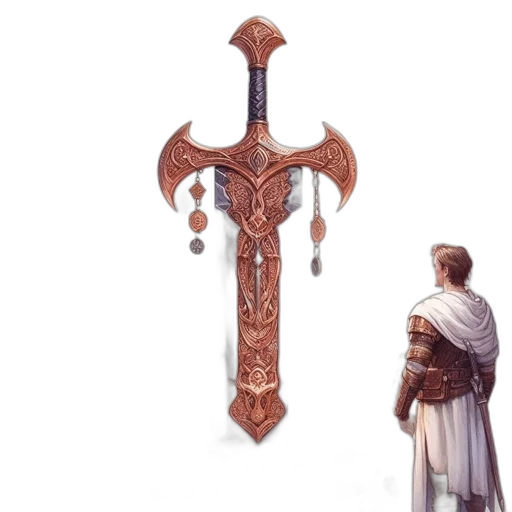 sword, staff, weapon, jewelry transparent PNG cut-out