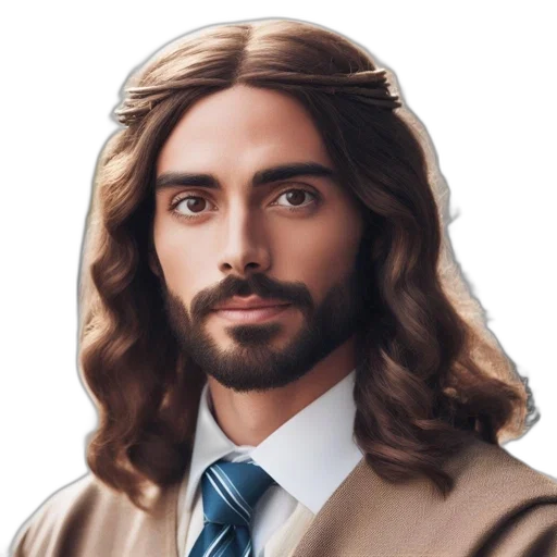 hair, face, jacket, photorealistic transparent PNG cut-out