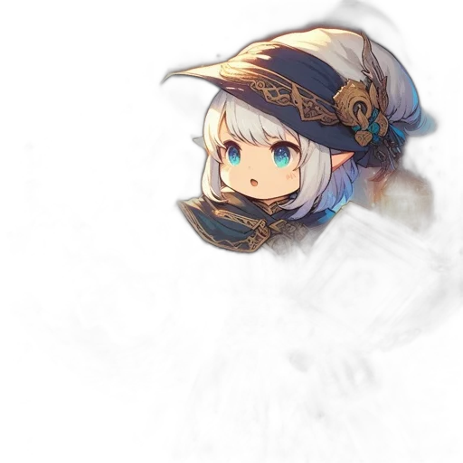 hat, face, staff, weapon transparent PNG cut-out