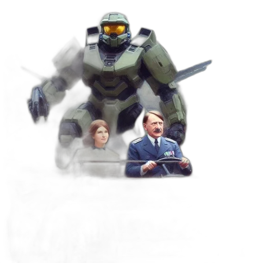 robot, weapon, creature, face transparent PNG cut-out