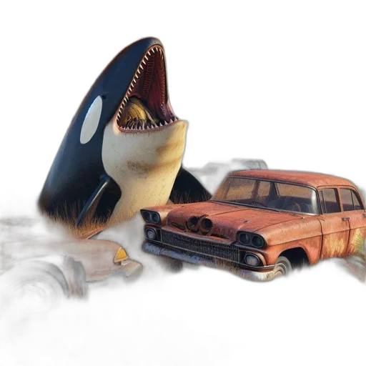 car, creature, animal, 3d render transparent PNG cut-out