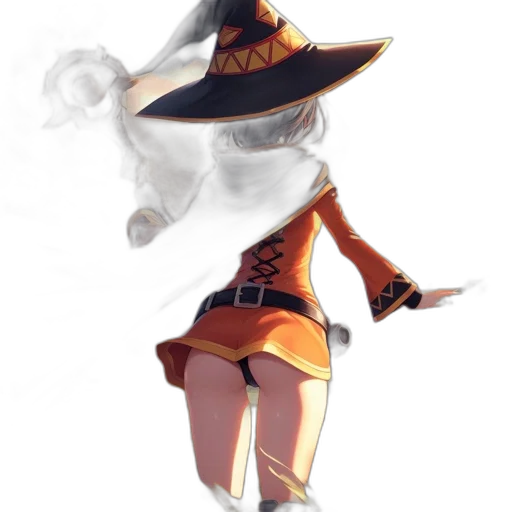 hat, staff, mask, dress transparent PNG cut-out