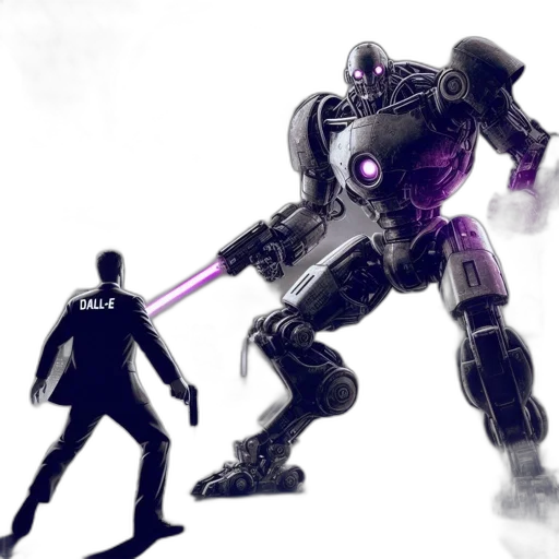 robot, concept art, 3d render, cyberpunk transparent PNG cut-out