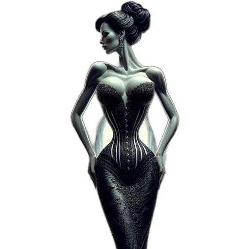 dress, jewelry, crown, concept art transparent PNG cut-out