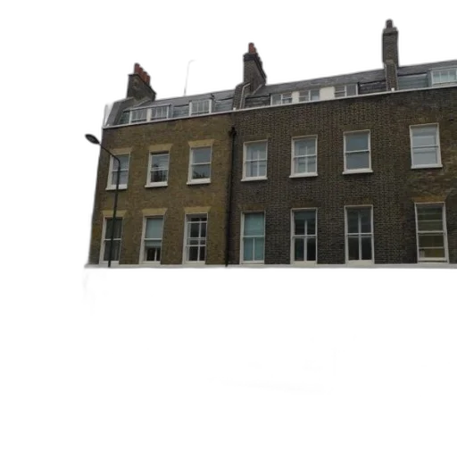 building, 3d render, city street, row transparent PNG cut-out