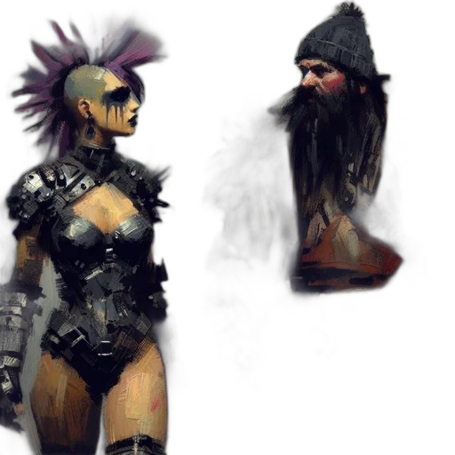 mask, concept art, fantasy art, cyberpunk transparent PNG cut-out