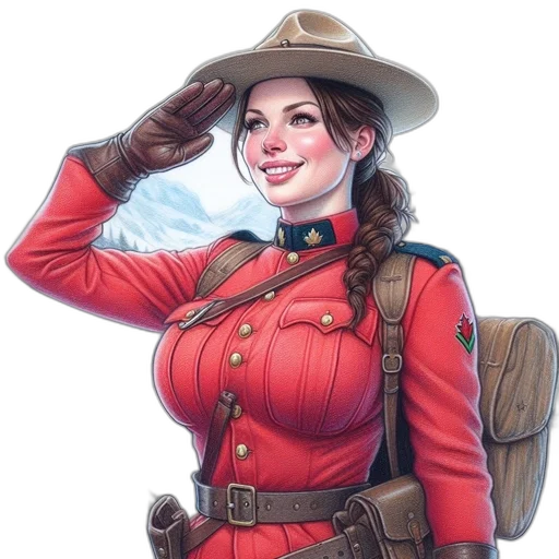 staff, hat, jacket, comic book art transparent PNG cut-out