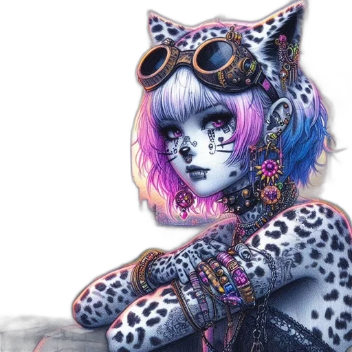 fantasy art, cyberpunk, concept art, comic book art transparent PNG cut-out