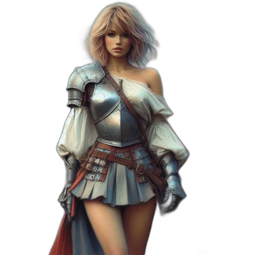 sword, dress, fantasy art, concept art transparent PNG cut-out