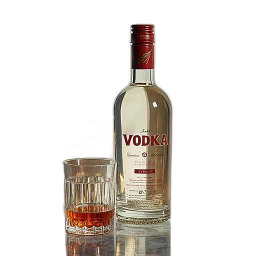bottle, crown, 3d render, photorealistic transparent PNG cut-out