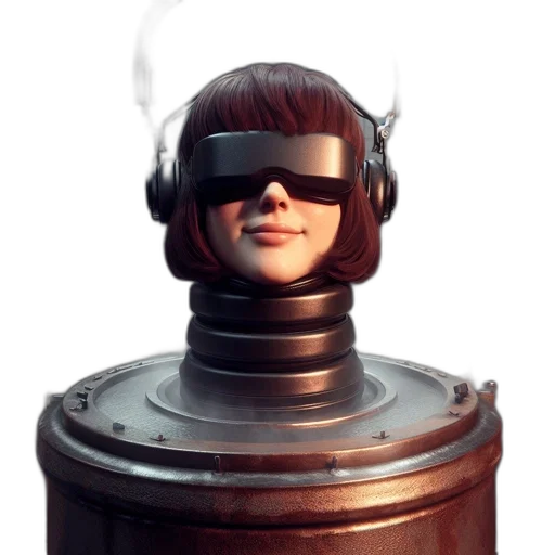 robot, mask, face, bottle transparent PNG cut-out
