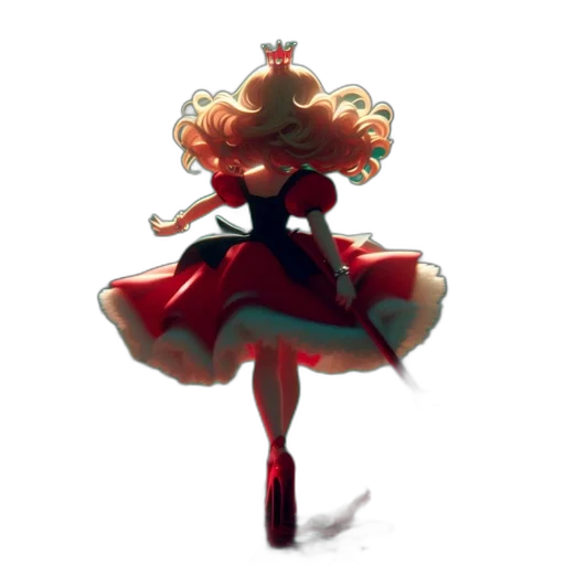 crown, dress, staff, hair transparent PNG cut-out