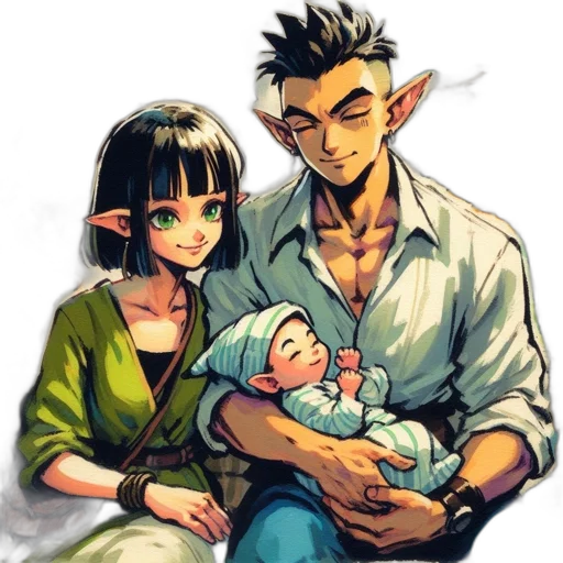 concept art, fantasy art, comic book art, watercolor transparent PNG cut-out