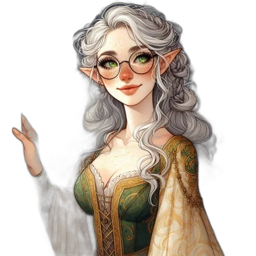 dress, staff, fantasy art, concept art transparent PNG cut-out