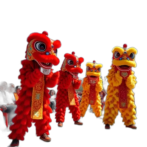 dragon, staff, mask, 3d render transparent PNG cut-out