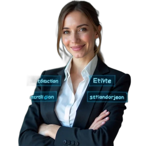 staff, jacket, woman, professional transparent PNG cut-out