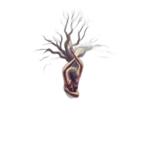 tree, crown, hair, creature transparent PNG cut-out