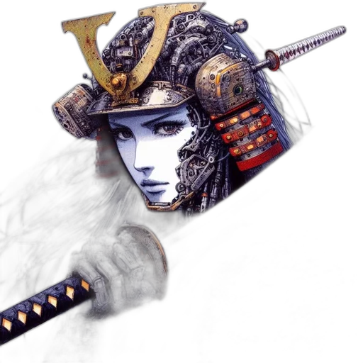 sword, weapon, hat, robot transparent PNG cut-out