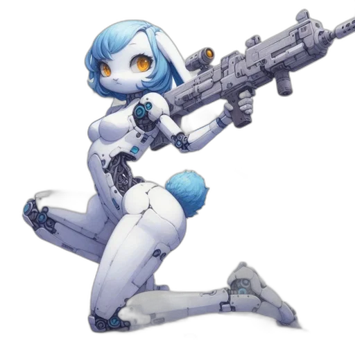 robot, weapon, staff, concept art transparent PNG cut-out