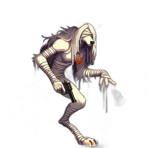 creature, robot, mask, staff transparent PNG cut-out