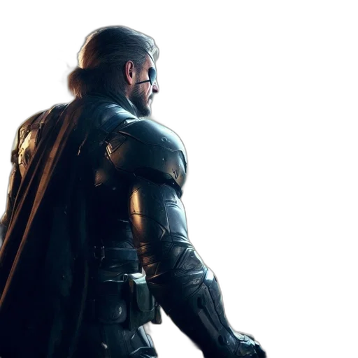 jacket, sword, concept art, 3d render transparent PNG cut-out