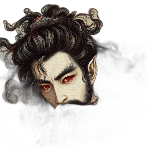 mask, face, hair, dragon transparent PNG cut-out
