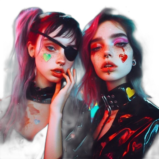 cyberpunk, anime, photorealistic, vaporwave transparent PNG cut-out