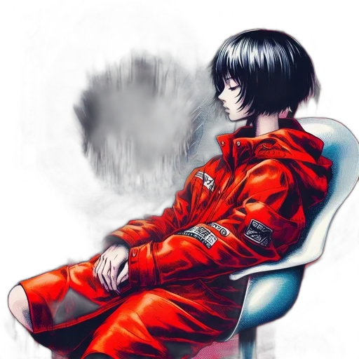 jacket, face, robot, concept art transparent PNG cut-out