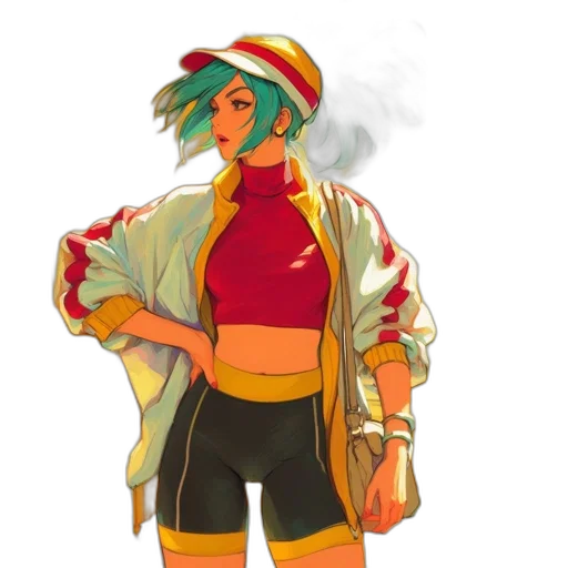 jacket, hat, staff, dress transparent PNG cut-out