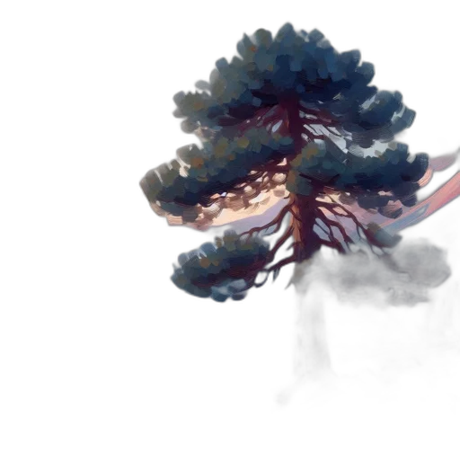 tree, dragon, crown, hair transparent PNG cut-out