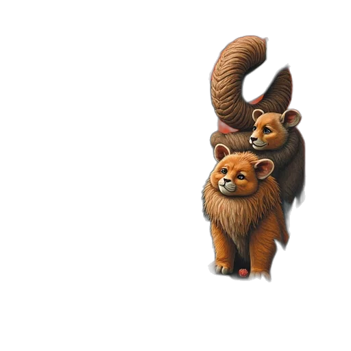 crown, animal, hat, staff transparent PNG cut-out