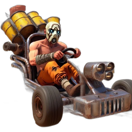 car, weapon, mask, concept art transparent PNG cut-out