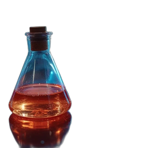 bottle, 3d render, chemical, experiment transparent PNG cut-out