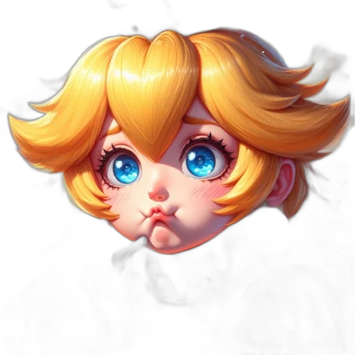 face, hair, staff, creature transparent PNG cut-out