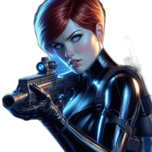 weapon, robot, comic book art, concept art transparent PNG cut-out