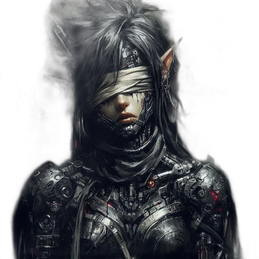 mask, face, fantasy art, cyberpunk transparent PNG cut-out