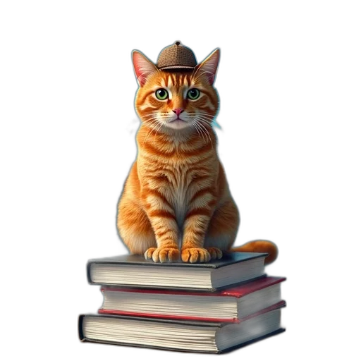 hat, staff, animal, photorealistic transparent PNG cut-out