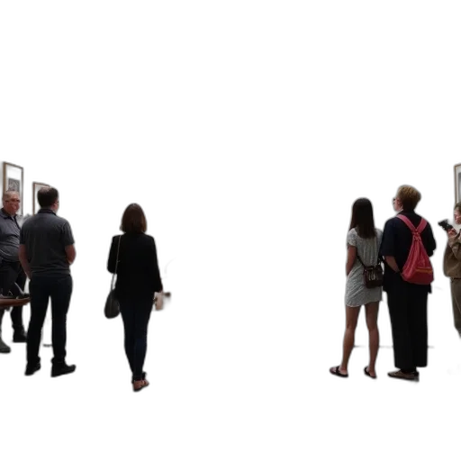 staff, dress, robot, 3d render transparent PNG cut-out