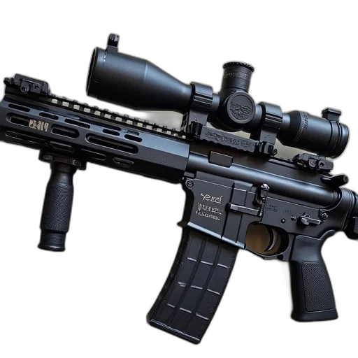 weapon, 3d render, magpul, moe transparent PNG cut-out
