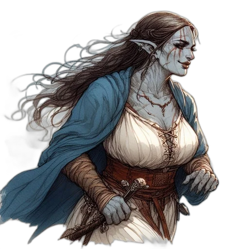 fantasy art, concept art, comic book art, watercolor transparent PNG cut-out